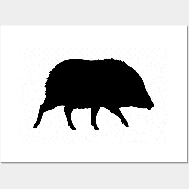 Javelina Silhouette Wall Art by Coffee Squirrel